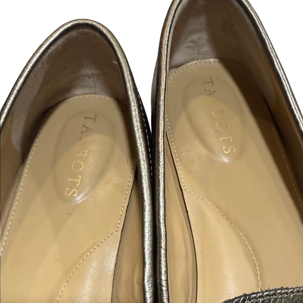 Talbots Women's Silver Tassel Loafers - Picture 3 of 7